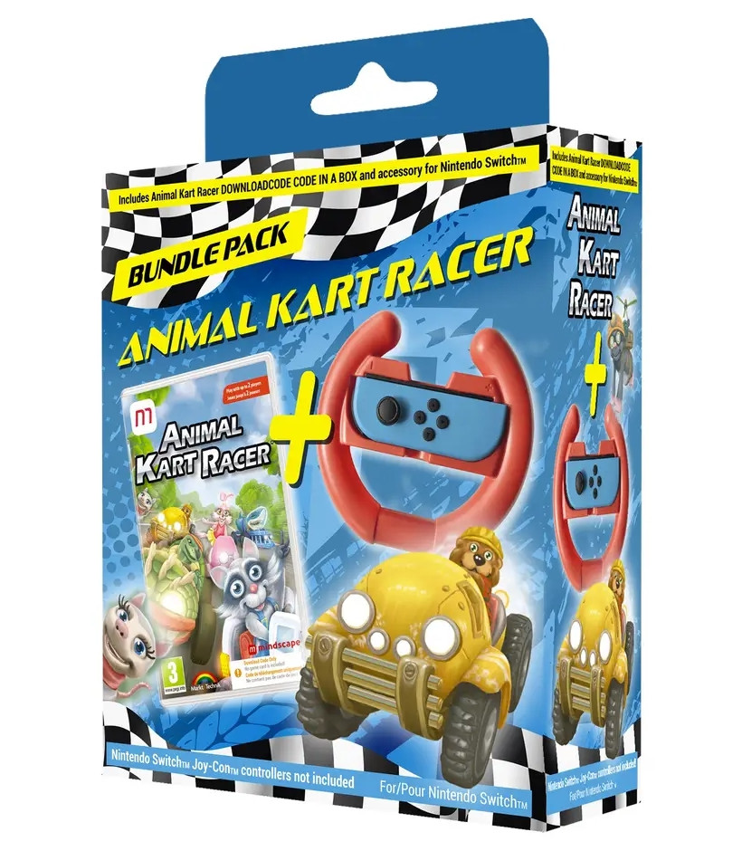 Animal Kart Racer - Racing Wheel Bundle - Nintendo Switch