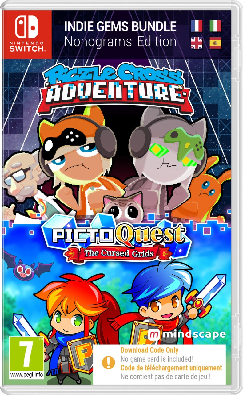 Indie Gems Bundle: Piczle Cross Adventure + PictoQuest: Puzzle (Code in a Box) - Nintendo Switch