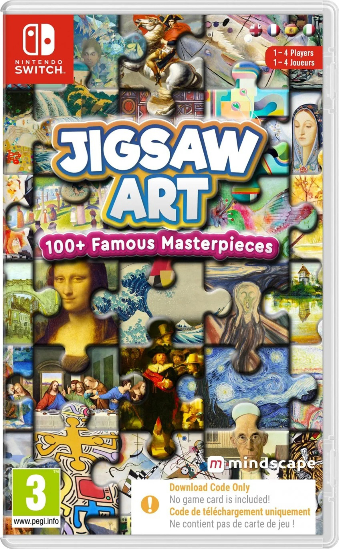 Jigsaw Art: 100+ Famous Masterpieces (code in a box)(verpakking Duits, game Engels)