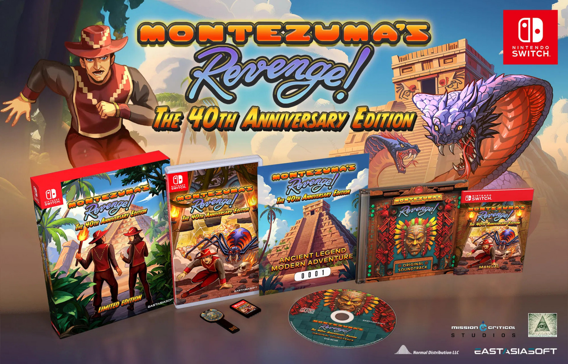 Montezuma's Revenge the 40th Anniversary Edition Limited Edition - Nintendo Switch