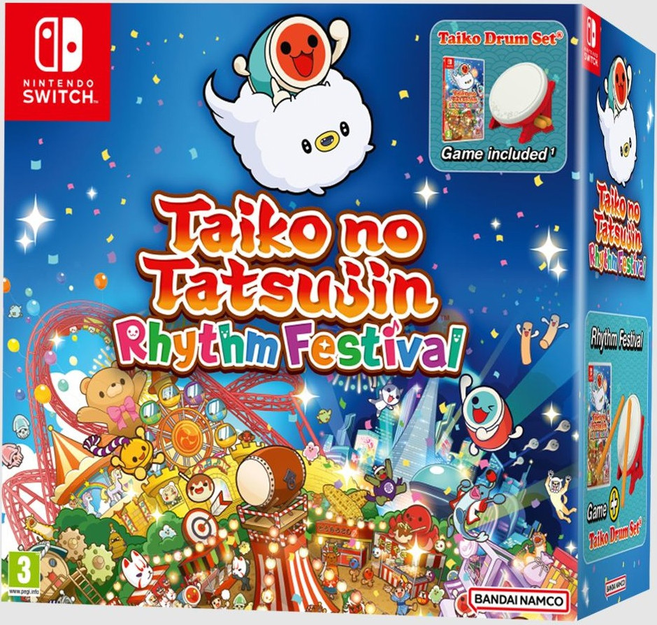 Taiko No Tatsujin Rhythm Festival + Taiko Drum Set