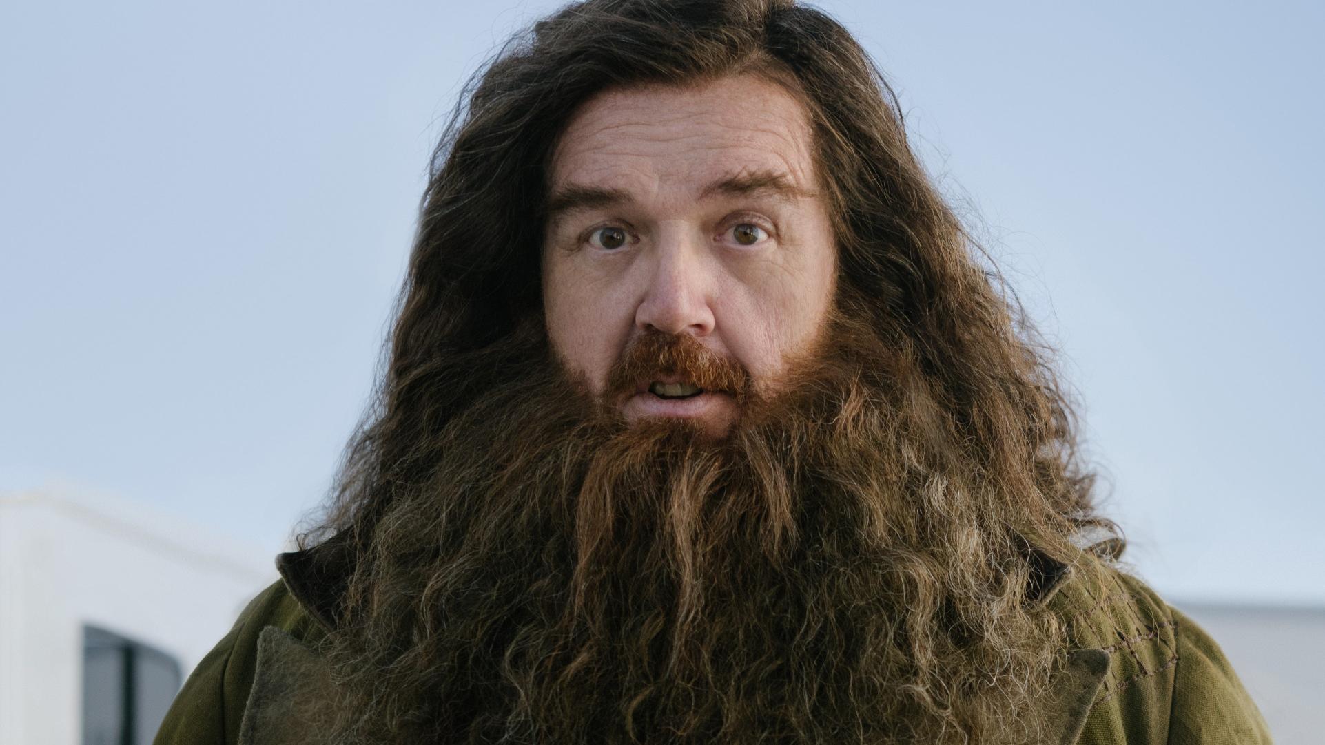 Eerste Beelden Nick Frost als Hagrid in HBOs Harry Potter Serie 