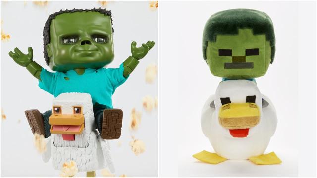 Pak nu je Minecraft Movie Chicken Jockey-figuurtje en knuffel!