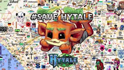 Hytale fans maken indrukwekkende SaveHytale kunst in Riot Games kantoor