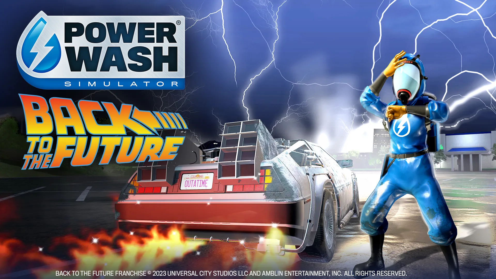 Tijdreizen tijdens het reinigen, Back to the Future DLC nu beschikbaar voor Powerwash Simulator