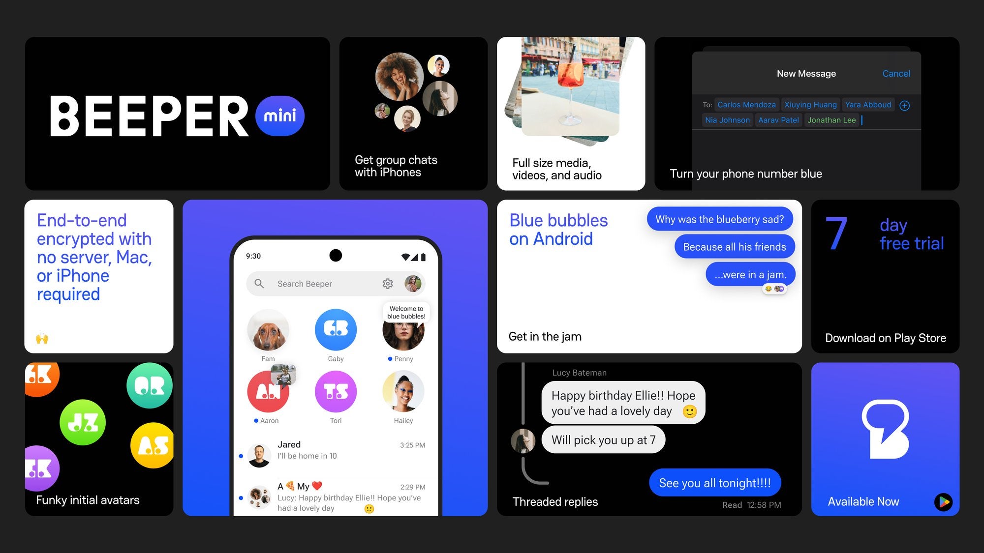 Android-app brengt blauwe bubbels naar iPhone-teksten