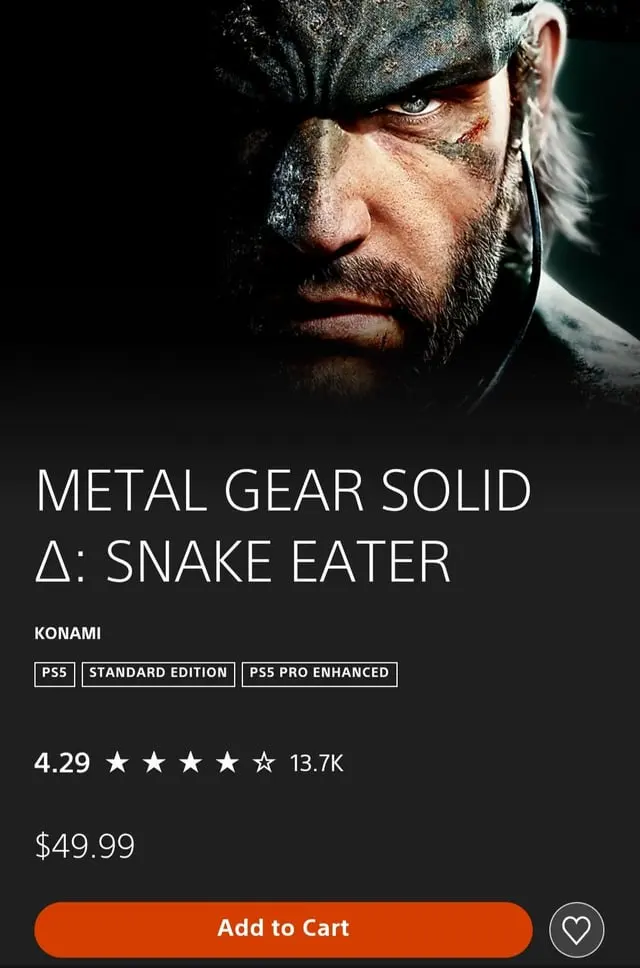 Metal Gear Solid Delta prijsverlaging: Impact op spelers en verkoop