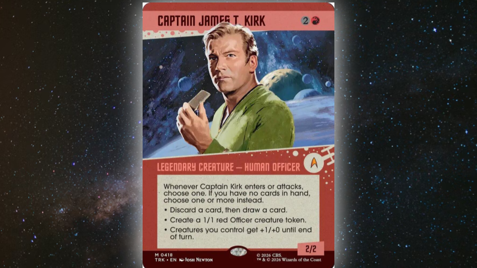 Brandon Sanderson prijst Captain Kirk kaart in MTG Star Trek set - Impact op spelers