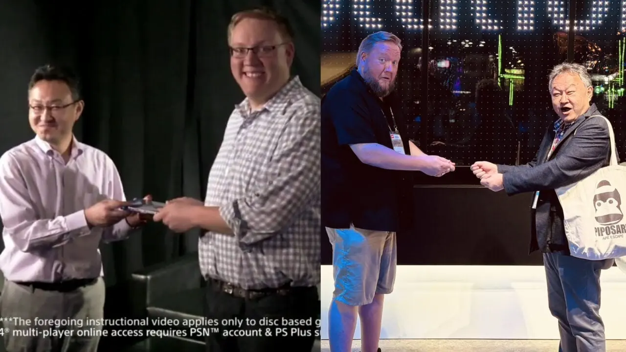 Shuhei Yoshida en Adam Boyes samen op PlayStation-booth tijdens TGS 2026